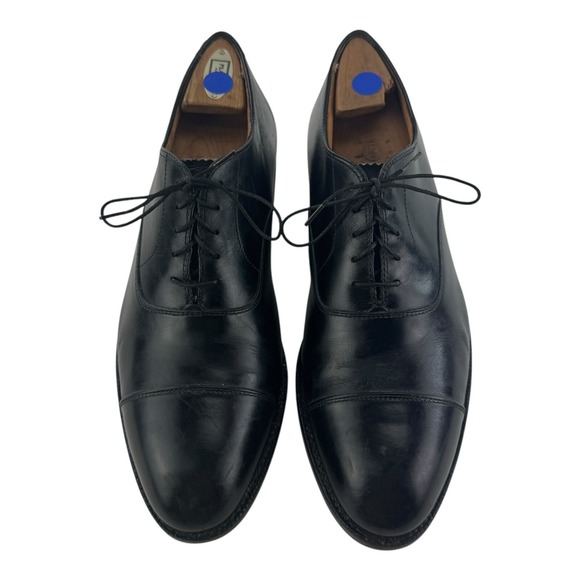 Alden New England Black Soft Calf Leather Almond Toe Dress Shoes - Size 10.5